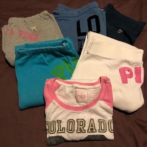 VS PINK SWEATPANTS BUNDLE W/ BONUS HENLEY SIZE L